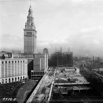 Cleveland’s 52 storeys Terminal Tower Reached Its Full Height, Creating an Early Model of Transit Led Mixed Use Real Estate